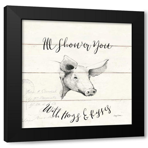 Life at Home VII Shiplap Black Modern Wood Framed Art Print by Tillmon, Avery