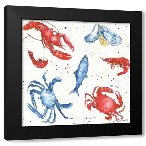 Seafood Shanty Step 08 Black Modern Wood Framed Art Print with Double Matting by Tavoletti, Anne