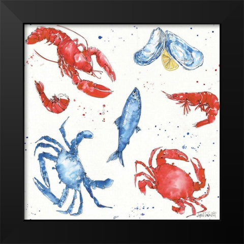 Seafood Shanty Step 08 Black Modern Wood Framed Art Print by Tavoletti, Anne