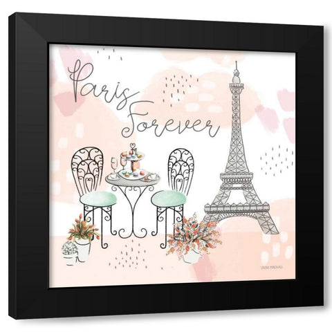 Sweet Paris III Black Modern Wood Framed Art Print with Double Matting by Marshall, Laura