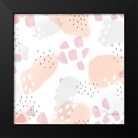 Sweet Paris Pattern III Black Modern Wood Framed Art Print by Marshall, Laura
