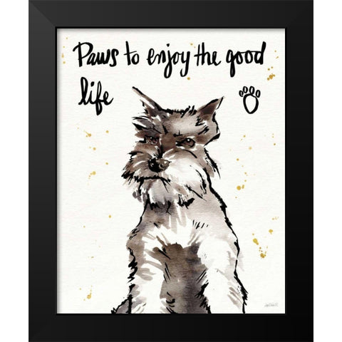 Strike a Paws XIV Black Modern Wood Framed Art Print by Tavoletti, Anne