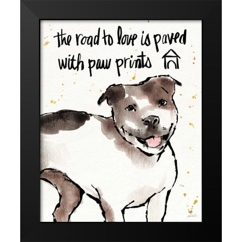 Strike a Paws XV Black Modern Wood Framed Art Print by Tavoletti, Anne
