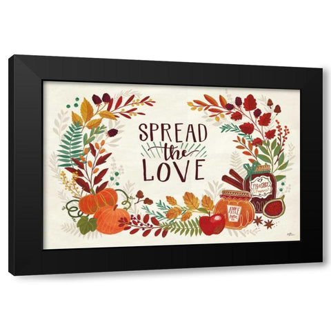 Spread the Love I Black Modern Wood Framed Art Print by Penner, Janelle