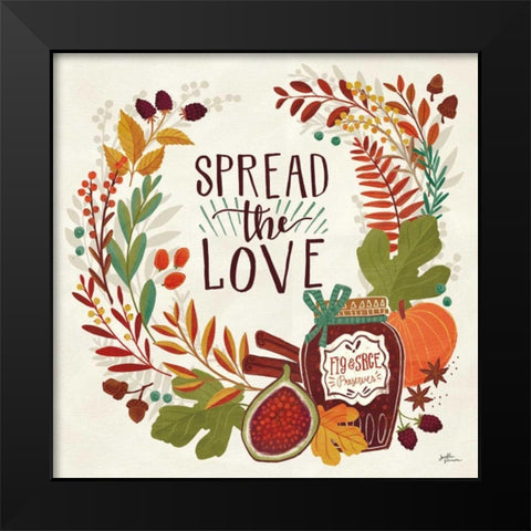 Spread the Love II Black Modern Wood Framed Art Print by Penner, Janelle