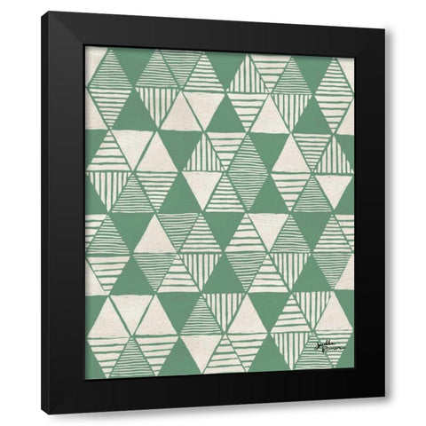 Spread the Love Pattern VIIB Black Modern Wood Framed Art Print with Double Matting by Penner, Janelle