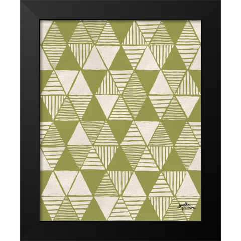 Spread the Love Pattern VIIC Black Modern Wood Framed Art Print by Penner, Janelle