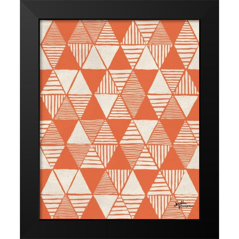 Spread the Love Pattern VIID Black Modern Wood Framed Art Print by Penner, Janelle