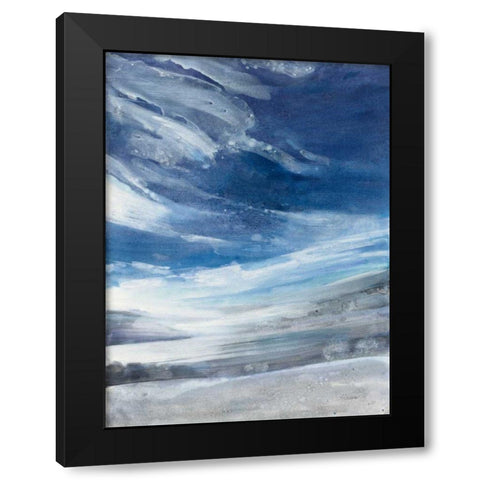 The Lake Black Modern Wood Framed Art Print by Hristova, Albena