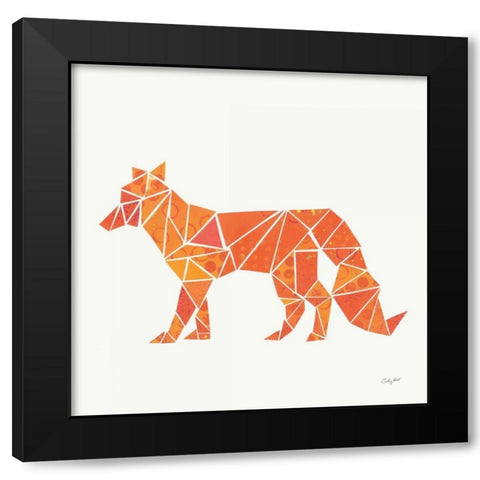 Geometric Animal II Black Modern Wood Framed Art Print with Double Matting by Prahl, Courtney