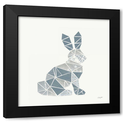 Geometric Animal III Black Modern Wood Framed Art Print with Double Matting by Prahl, Courtney