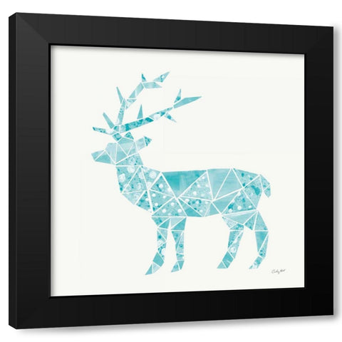 Geometric Animal IV Black Modern Wood Framed Art Print with Double Matting by Prahl, Courtney