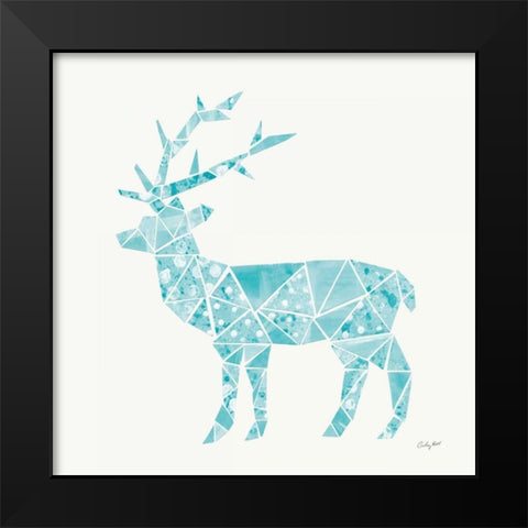 Geometric Animal IV Black Modern Wood Framed Art Print by Prahl, Courtney