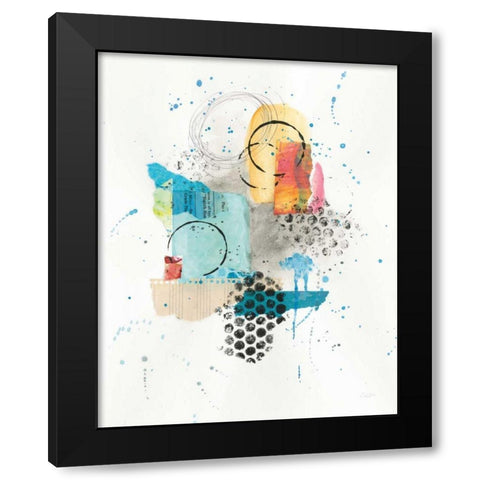 Abstract Skyline II Black Modern Wood Framed Art Print with Double Matting by Prahl, Courtney