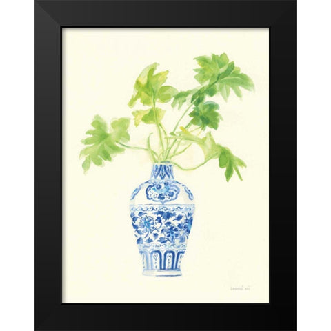 Palm Chinoiserie III Black Modern Wood Framed Art Print by Nai, Danhui