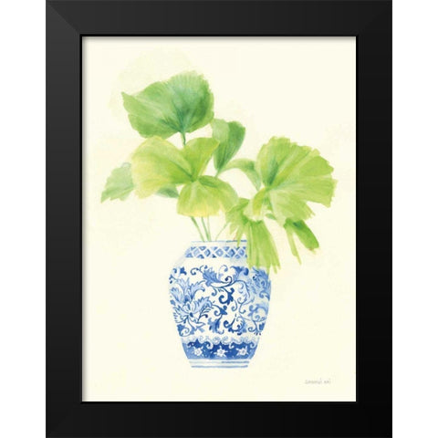 Palm Chinoiserie IV Black Modern Wood Framed Art Print by Nai, Danhui