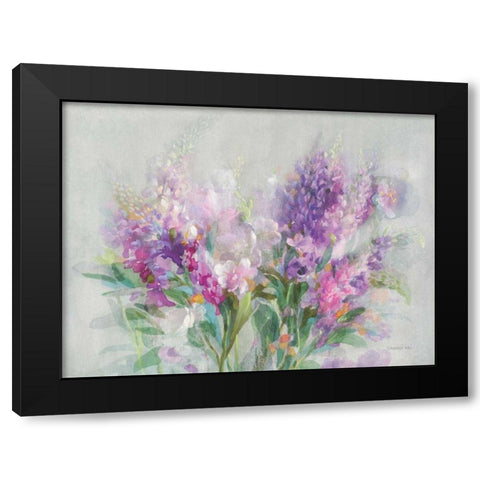 Garden Abundance Black Modern Wood Framed Art Print with Double Matting by Nai, Danhui