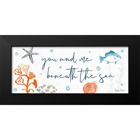 Whale Tale VI Black Modern Wood Framed Art Print by Zaman, Farida