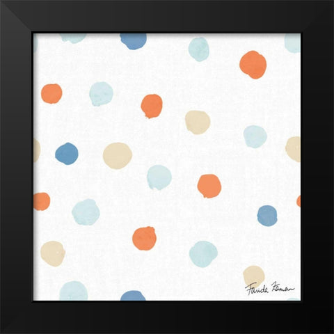 Whale Tale Pattern IIA Black Modern Wood Framed Art Print by Zaman, Farida