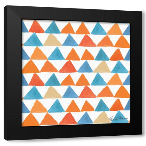 Whale Tale Pattern IIIA Black Modern Wood Framed Art Print by Zaman, Farida