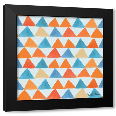 Whale Tale Pattern IIIB Black Modern Wood Framed Art Print by Zaman, Farida