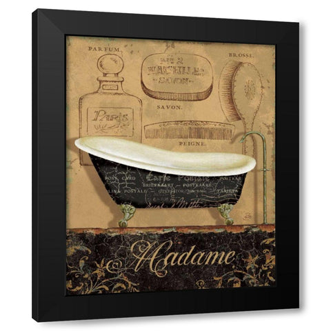 Bain de Madame Black Modern Wood Framed Art Print with Double Matting by Brissonnet, Daphne