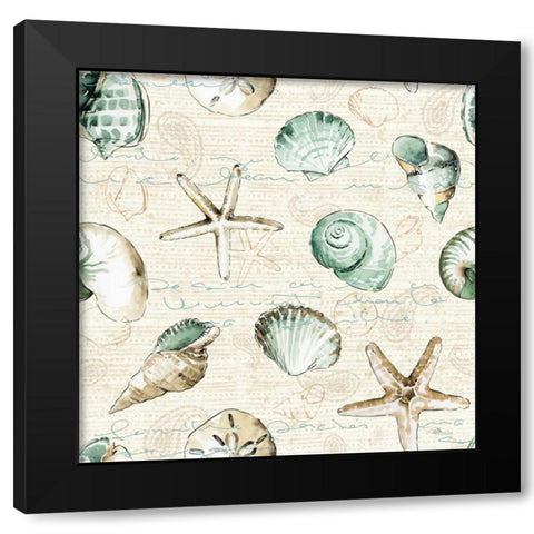 Ocean Prints Step 05 Black Modern Wood Framed Art Print with Double Matting by Pela Studio