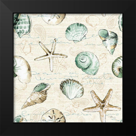 Ocean Prints Step 05 Black Modern Wood Framed Art Print by Pela Studio