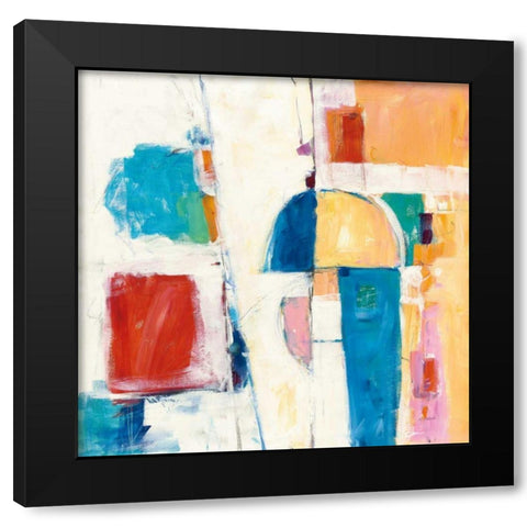 Down to the Street Black Modern Wood Framed Art Print with Double Matting by Schick, Mike