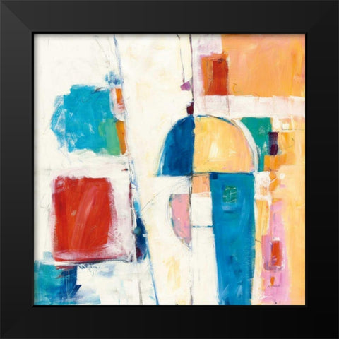 Down to the Street Black Modern Wood Framed Art Print by Schick, Mike