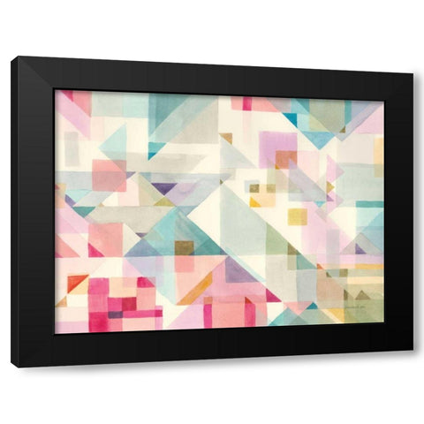 Try Angles I Black Modern Wood Framed Art Print by Nai, Danhui