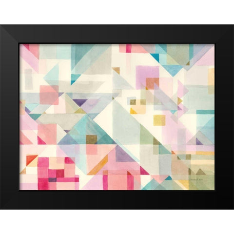 Try Angles I Black Modern Wood Framed Art Print by Nai, Danhui