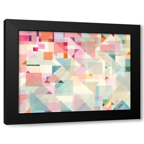 Try Angles II Black Modern Wood Framed Art Print by Carly Rae Studio