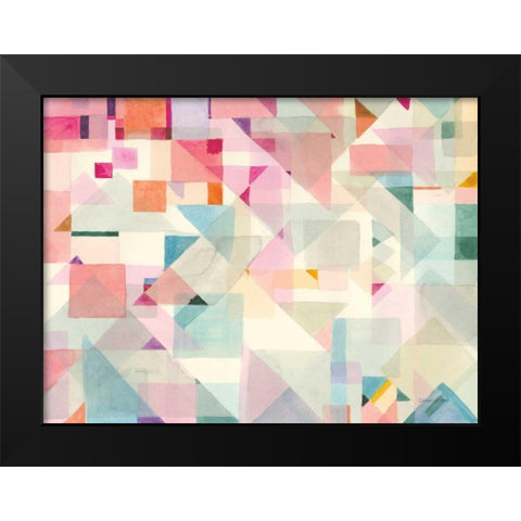 Try Angles II Black Modern Wood Framed Art Print by Carly Rae Studio