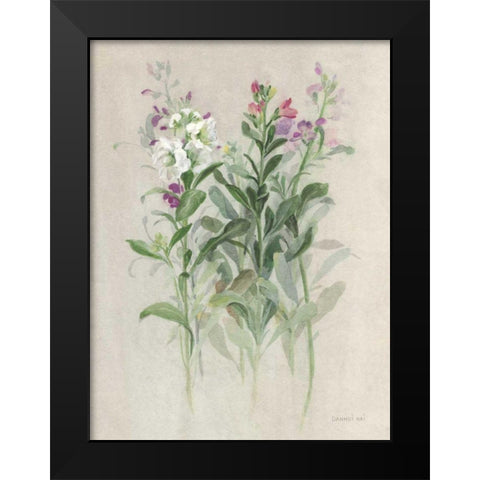 Sprigs of June I Black Modern Wood Framed Art Print by Nai, Danhui