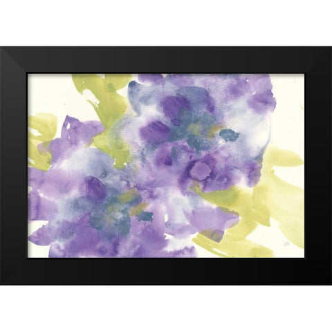 Violet and Gray I Black Modern Wood Framed Art Print by Paschke, Chris