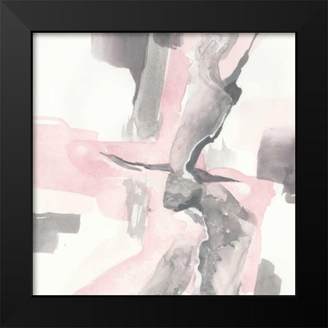 Blushing Grey I Black Modern Wood Framed Art Print by Paschke, Chris