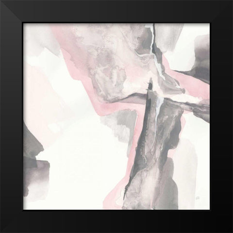Blushing Grey II Black Modern Wood Framed Art Print by Paschke, Chris