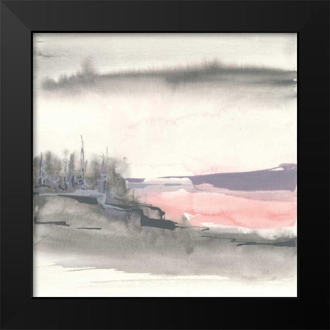 Blush Valley I Black Modern Wood Framed Art Print by Paschke, Chris