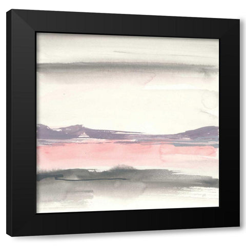 Blush Valley II Black Modern Wood Framed Art Print with Double Matting by Paschke, Chris