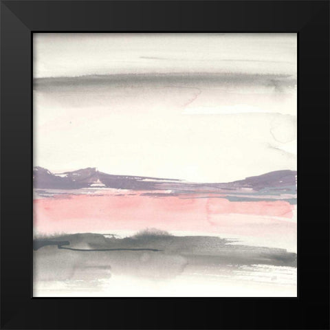 Blush Valley II Black Modern Wood Framed Art Print by Paschke, Chris