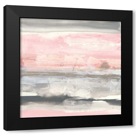Charcoal and Blush II Black Modern Wood Framed Art Print with Double Matting by Paschke, Chris