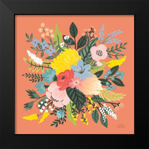 Wild Garden VIII Black Modern Wood Framed Art Print by Marshall, Laura
