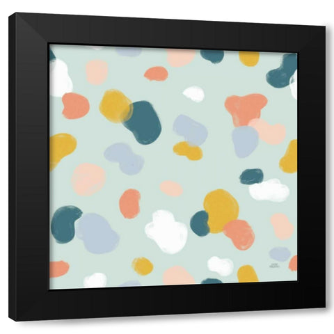 Wild Garden Pattern IXA Black Modern Wood Framed Art Print by Marshall, Laura