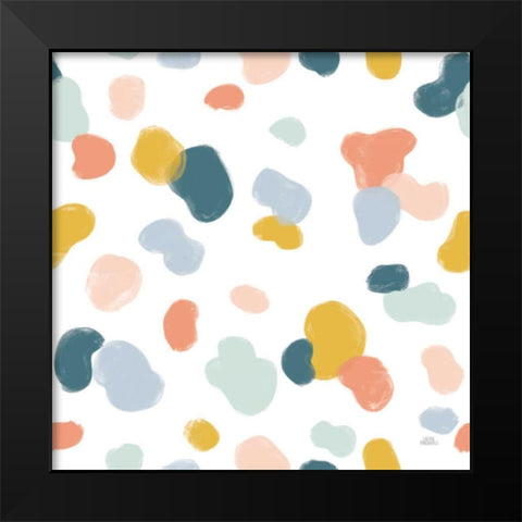 Wild Garden Pattern IXB Black Modern Wood Framed Art Print by Marshall, Laura