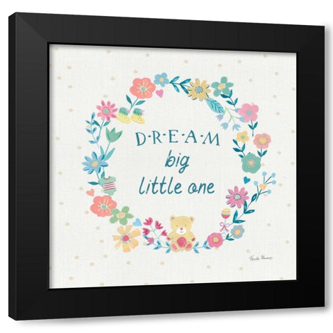 Happy Baby VII Black Modern Wood Framed Art Print with Double Matting by Zaman, Farida