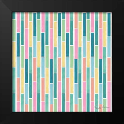 Happy Baby Pattern III Black Modern Wood Framed Art Print by Zaman, Farida