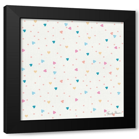 Happy Baby Pattern VA Black Modern Wood Framed Art Print with Double Matting by Zaman, Farida
