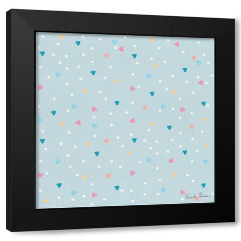 Happy Baby Pattern VC Black Modern Wood Framed Art Print with Double Matting by Zaman, Farida