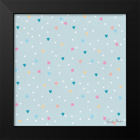 Happy Baby Pattern VC Black Modern Wood Framed Art Print by Zaman, Farida